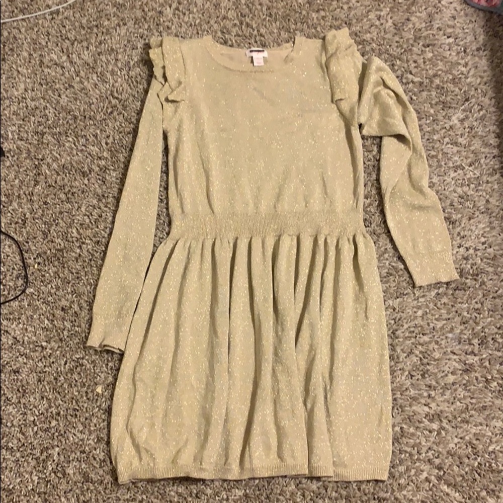 gold dress